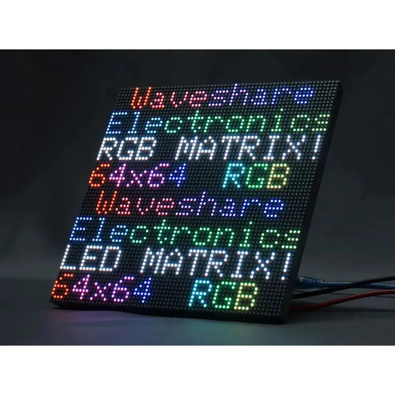 Panel de matriz LED RGB a todo color, paso de 3 mm, 64 × 64 píxeles, brillo ajustable