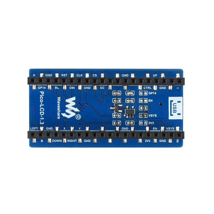 Waveshare Pico-LCD-1.3 installed with Raspberry Pi Pico product image