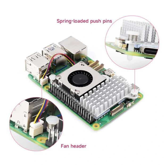 Waveshare 25939 Official Raspberry Pi 5 Active Cooler – OpenELAB ...