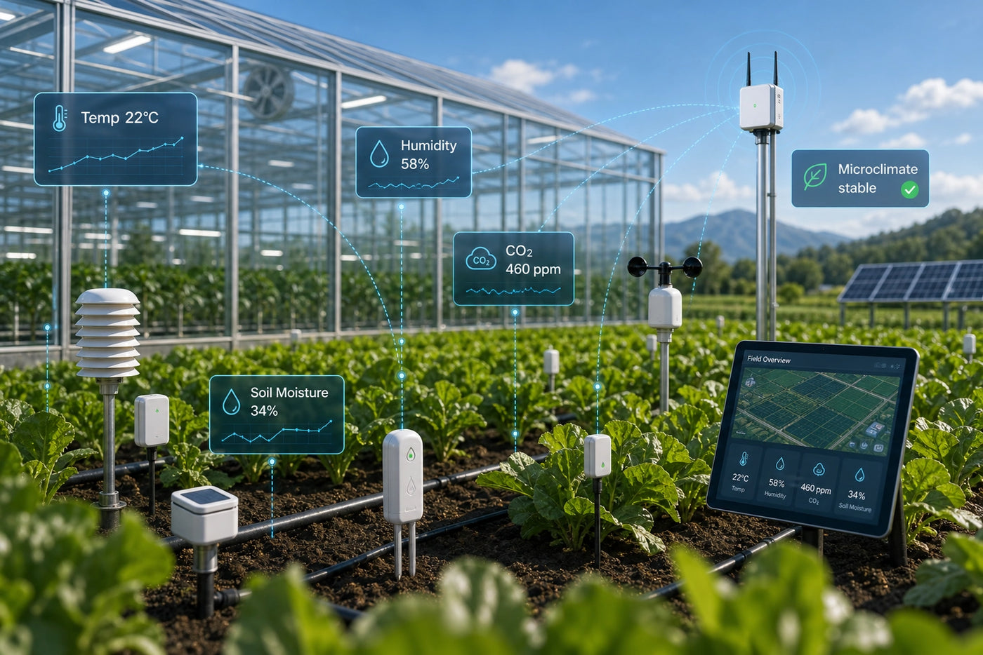 Environmental Monitoring for Agriculture, Greenhouses, Warehouses, and Cold Chain Spaces